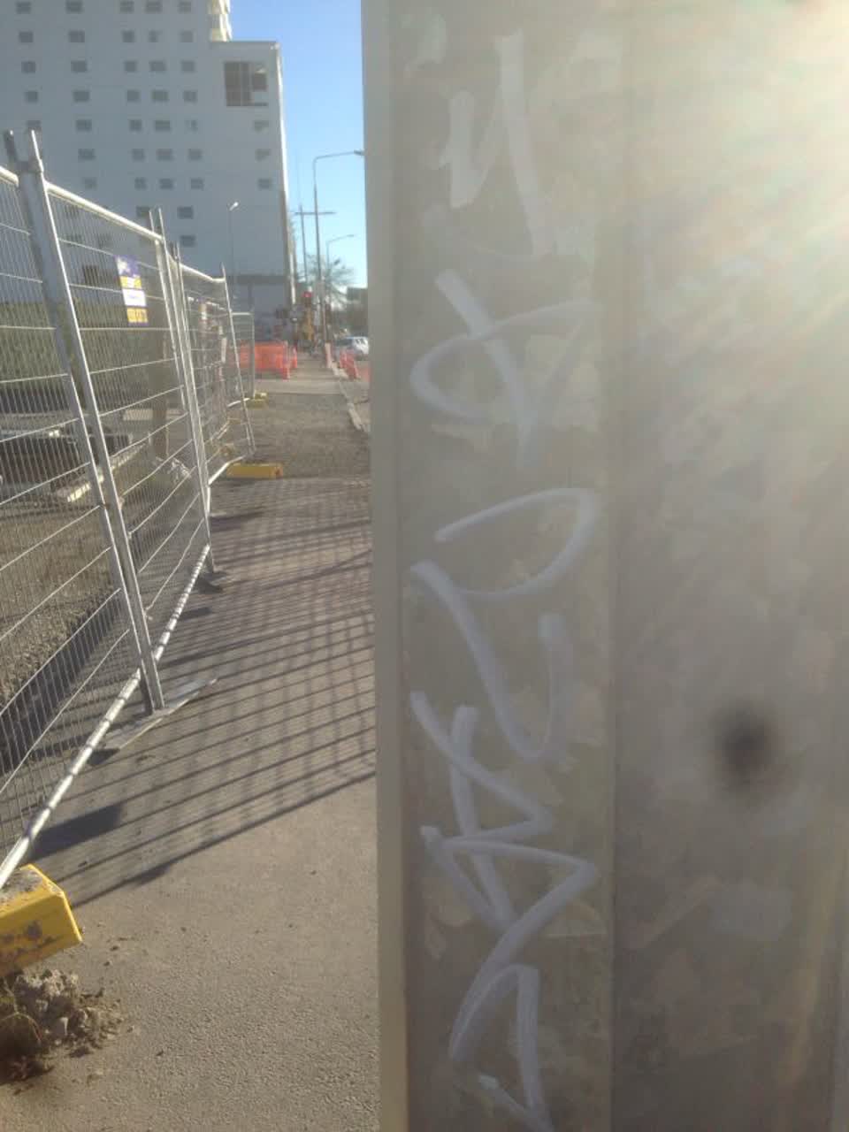 The photograph attached to this graffiti report
