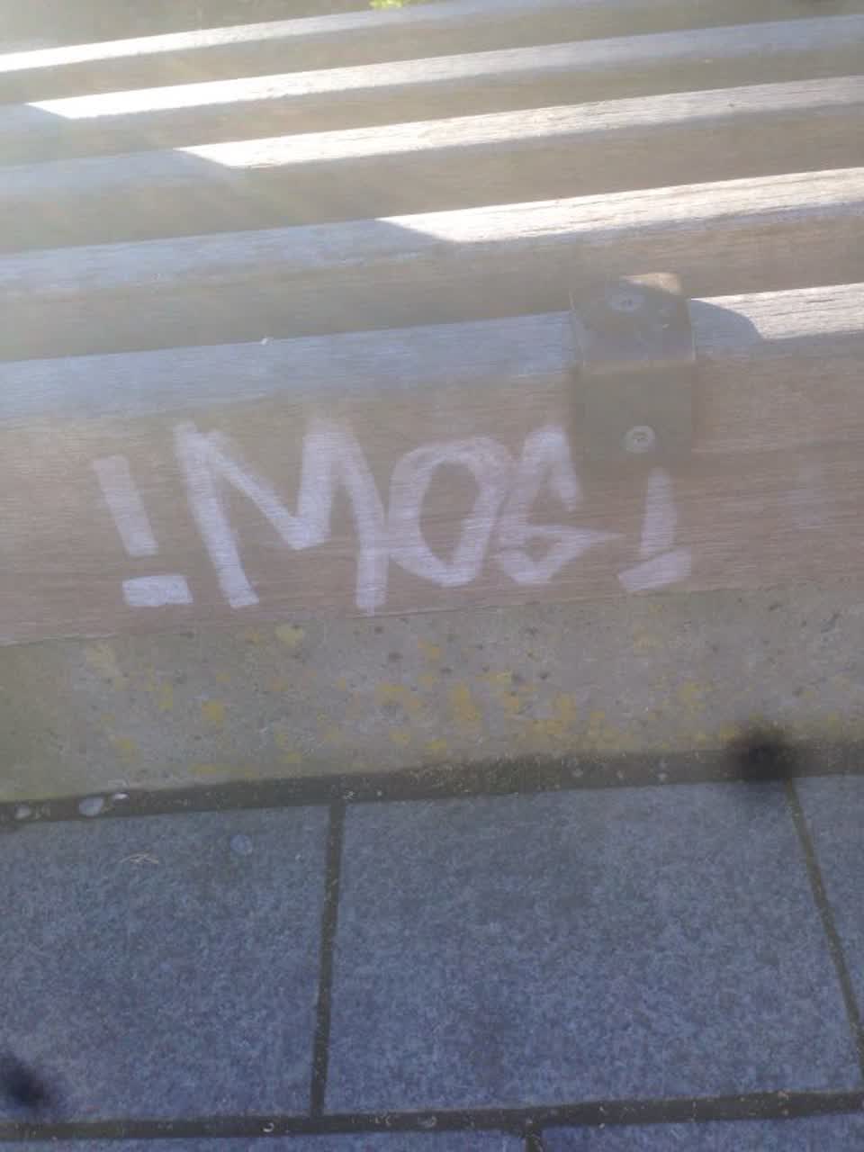 The photograph attached to this graffiti report