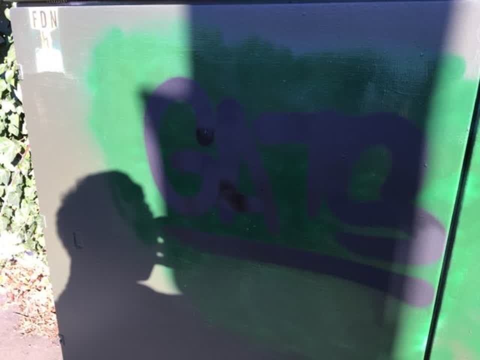 The photograph attached to this graffiti report