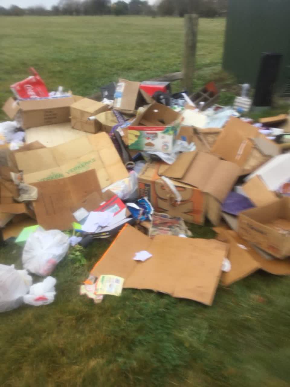 The photograph attached to this rubbish/recycling report