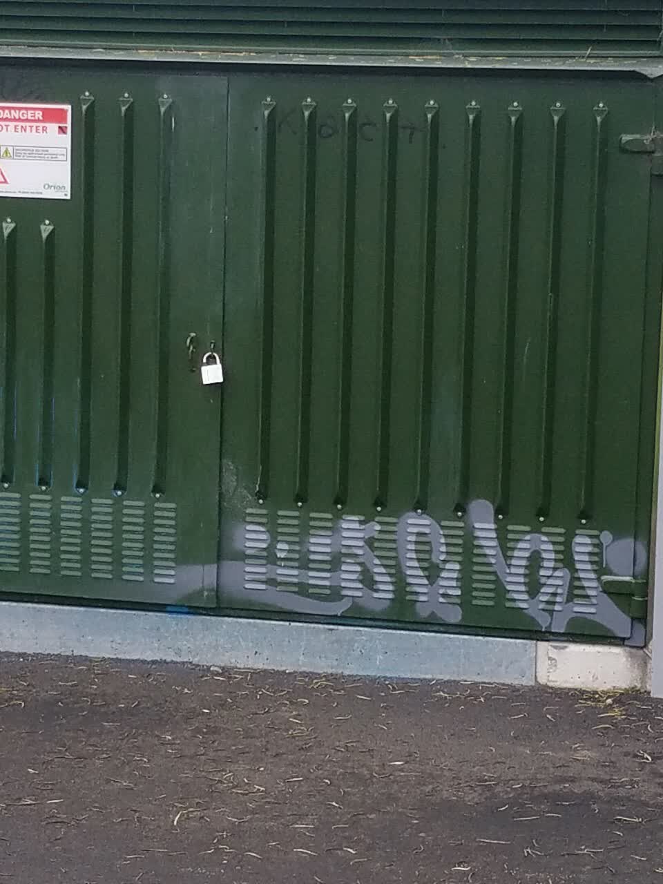 The photograph attached to this graffiti report