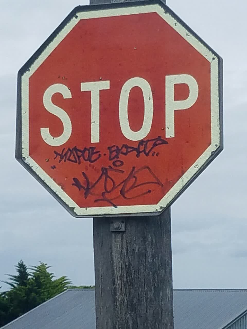 The photograph attached to this graffiti report