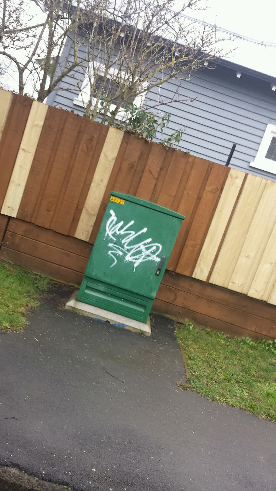 The photograph attached to this graffiti report