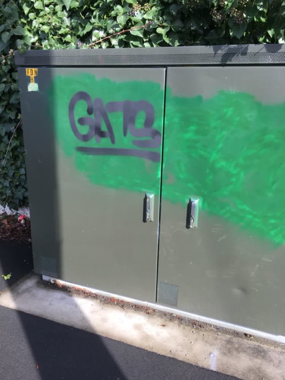The photograph attached to this graffiti report