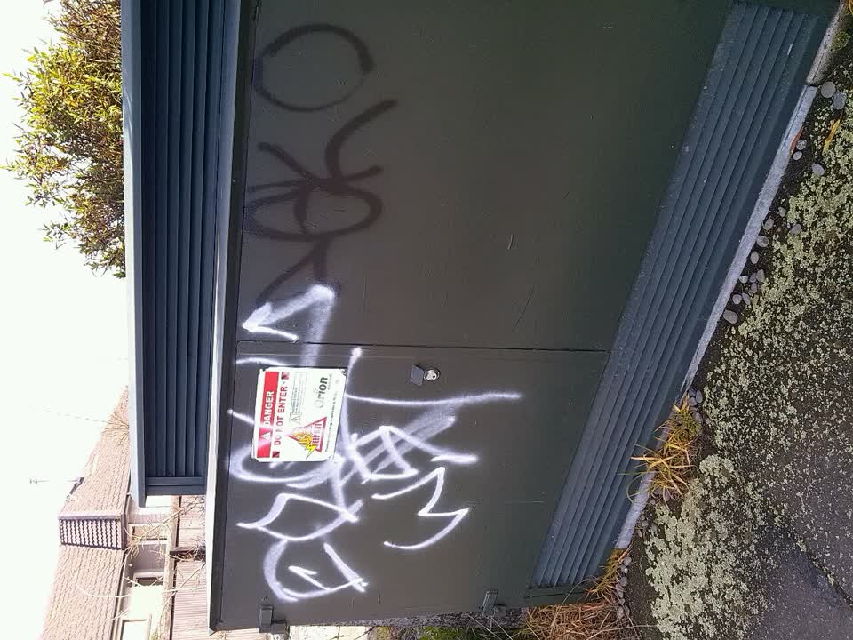 The photograph attached to this graffiti report