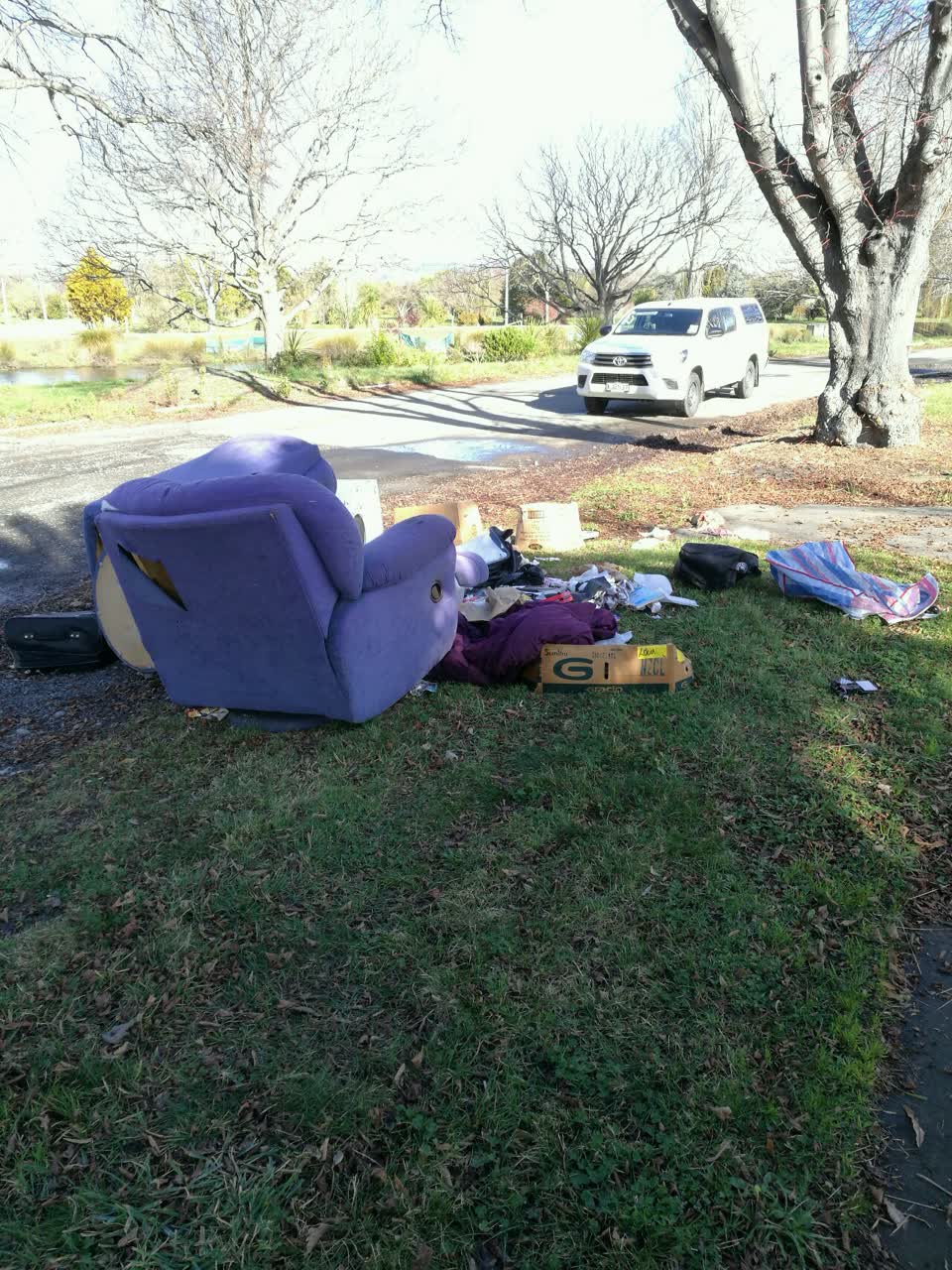 The photograph attached to this roading/streets report