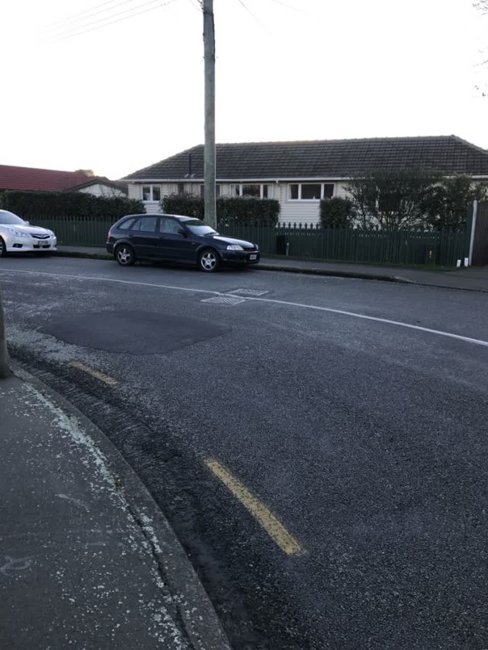 The photograph attached to this roading/streets report
