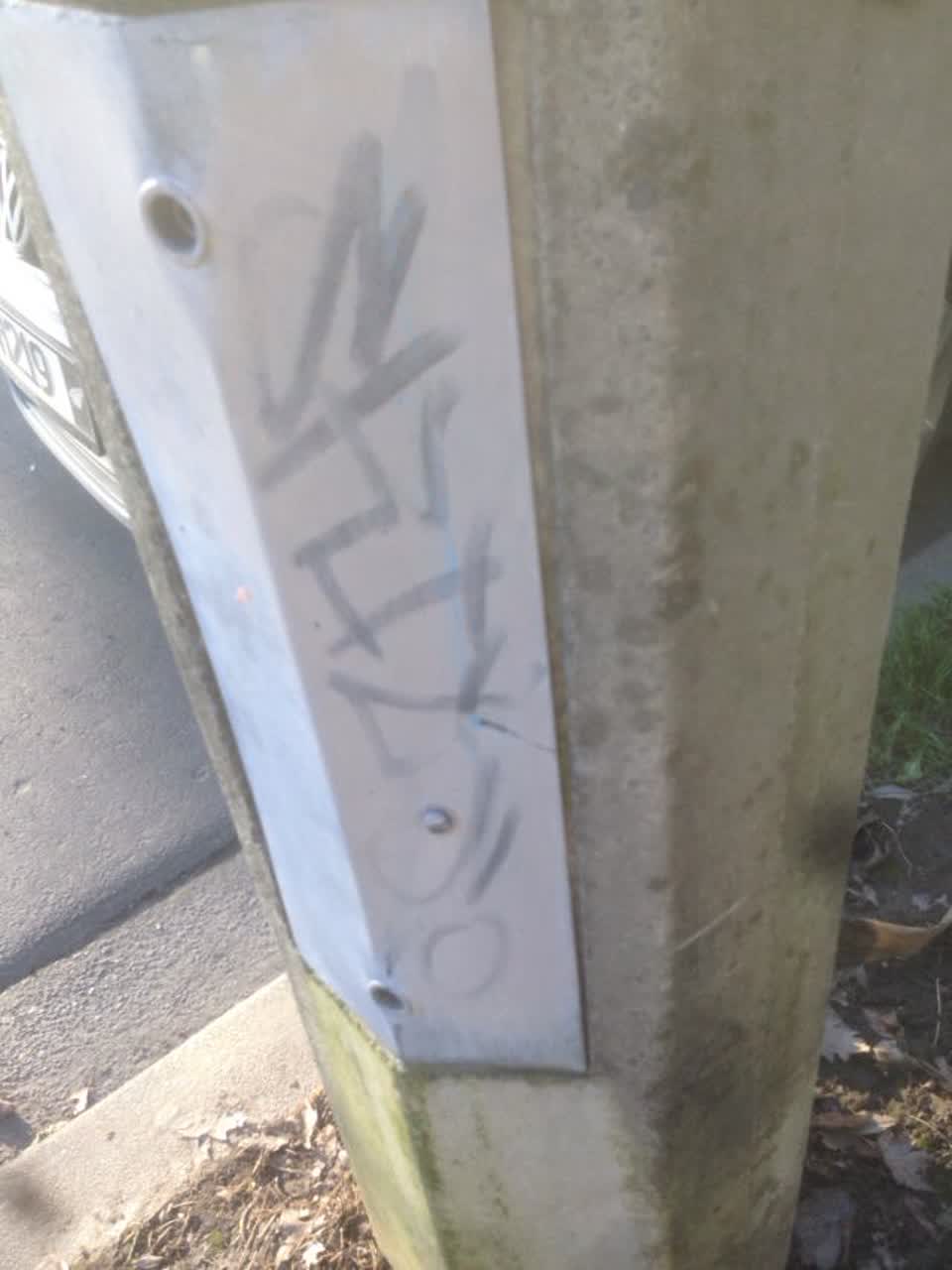 The photograph attached to this graffiti report