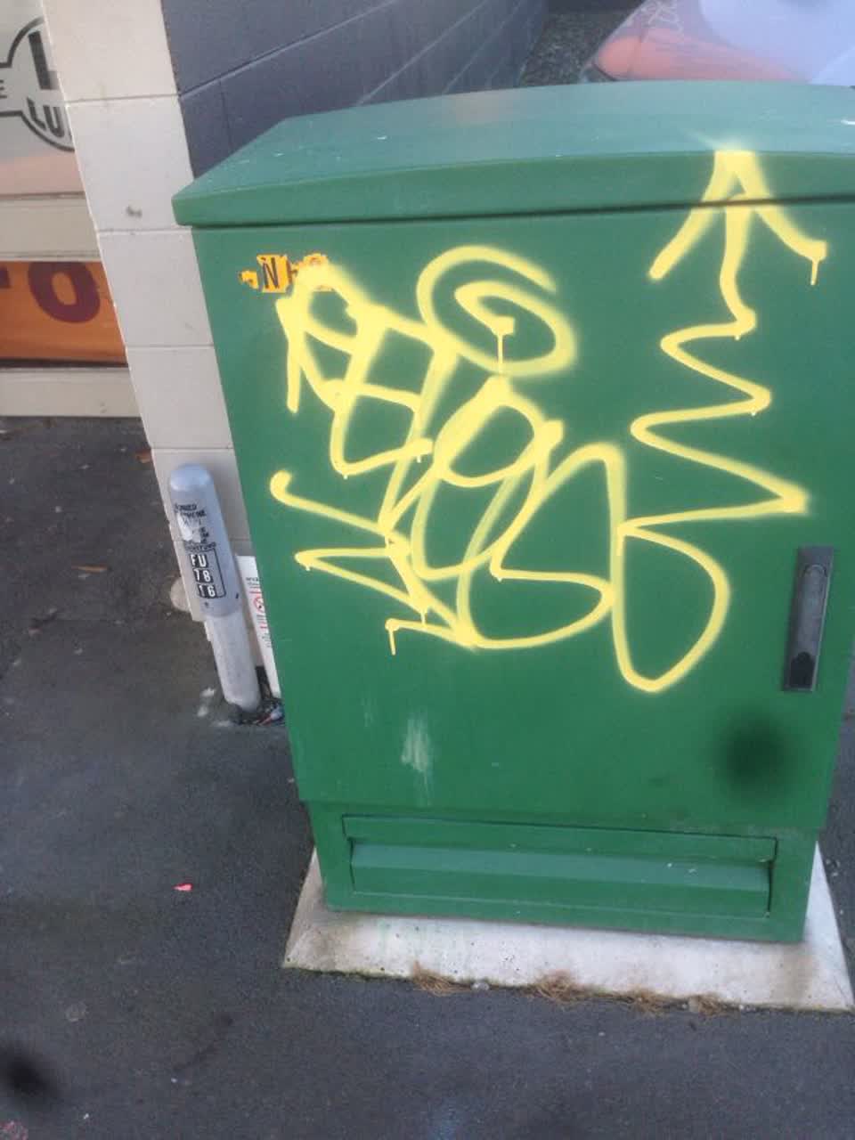 The photograph attached to this graffiti report