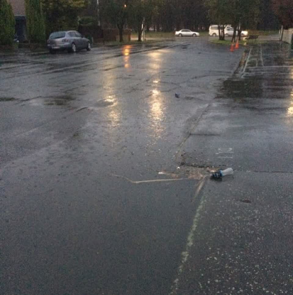 The photograph attached to this wastewater/stormwater report