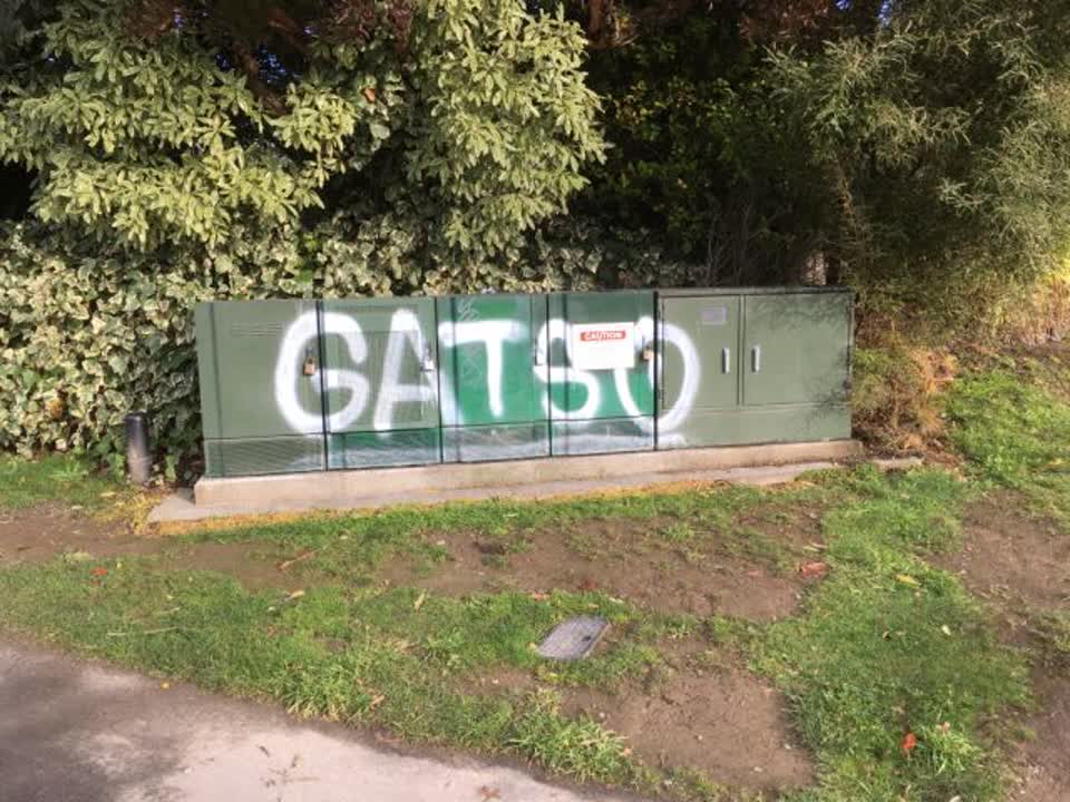 The photograph attached to this graffiti report