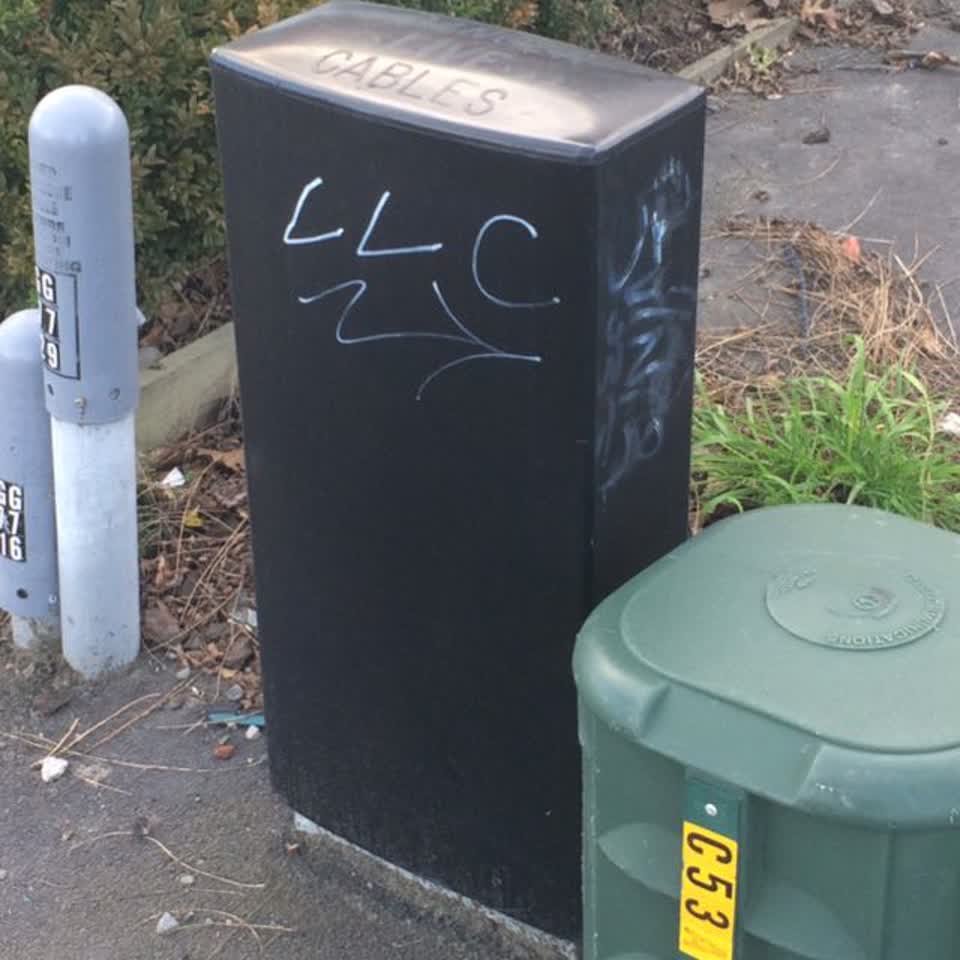 The photograph attached to this graffiti report