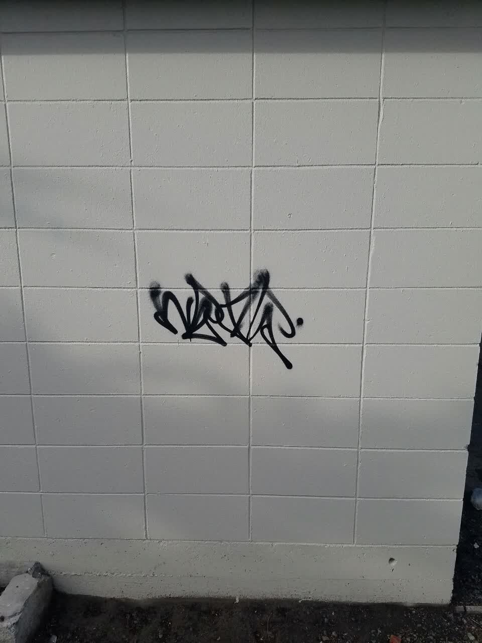 The photograph attached to this graffiti report