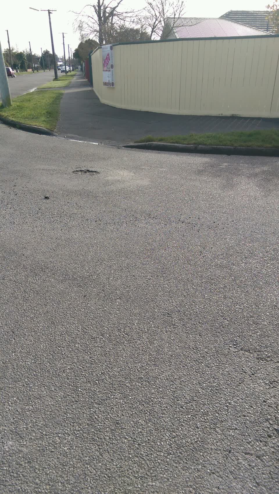 The photograph attached to this roading/streets report