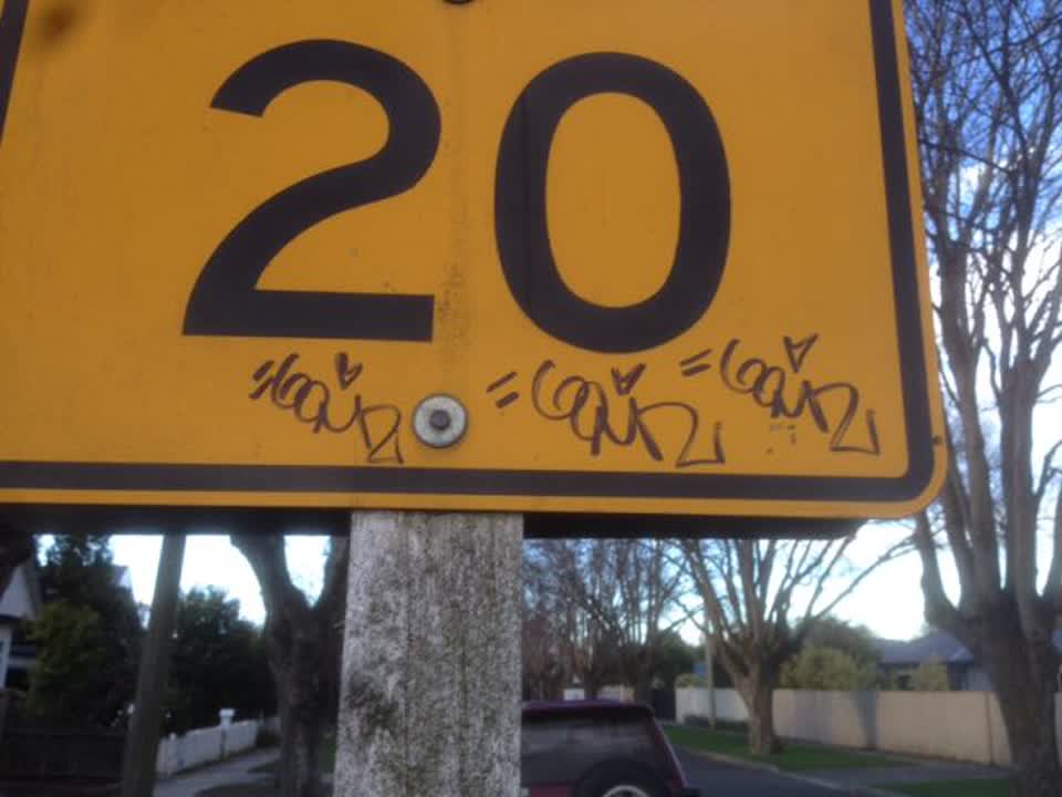 The photograph attached to this graffiti report