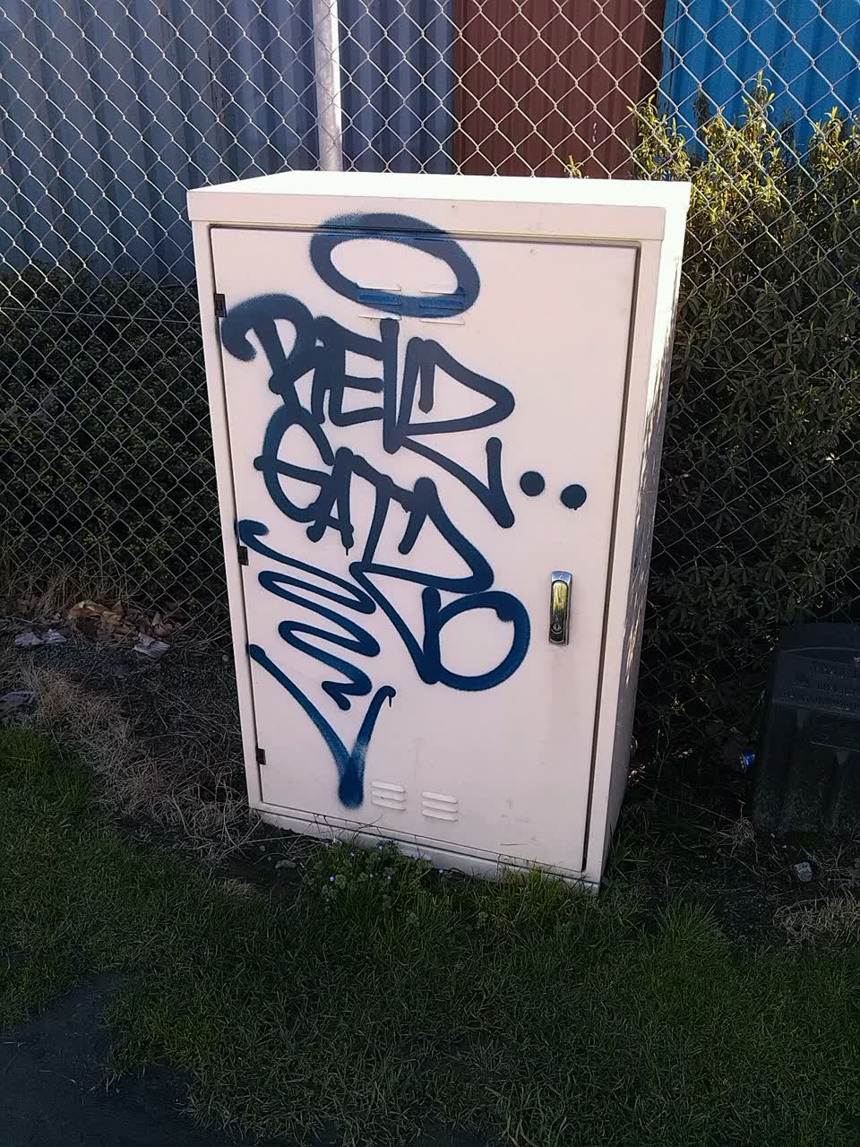 The photograph attached to this graffiti report