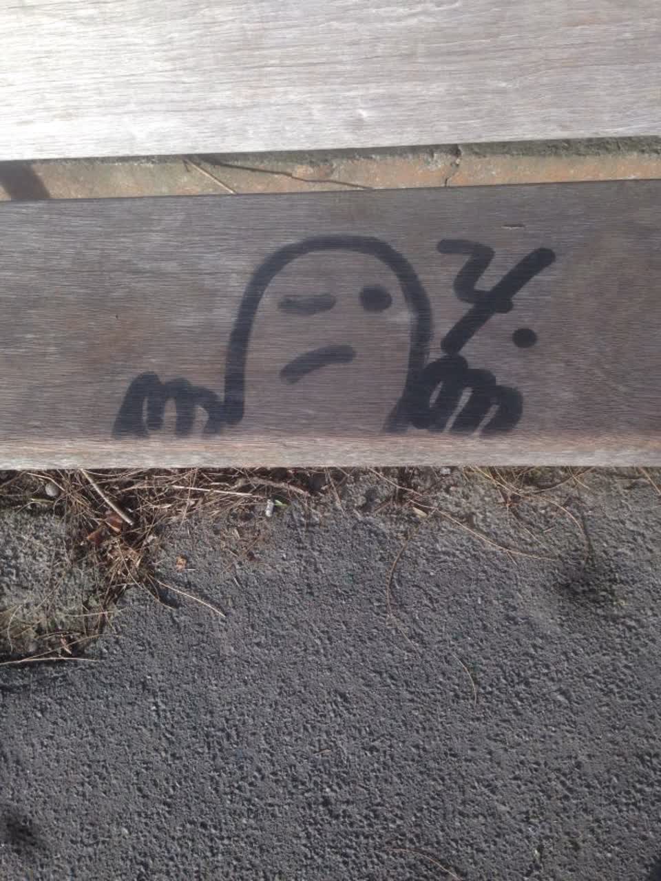 The photograph attached to this graffiti report