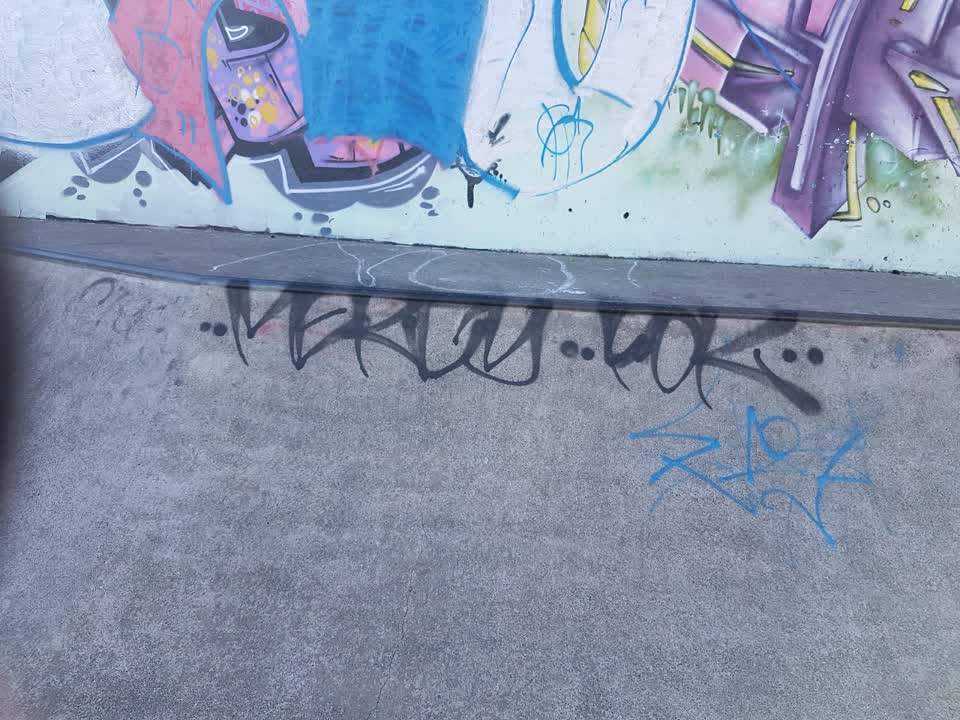 The photograph attached to this graffiti report