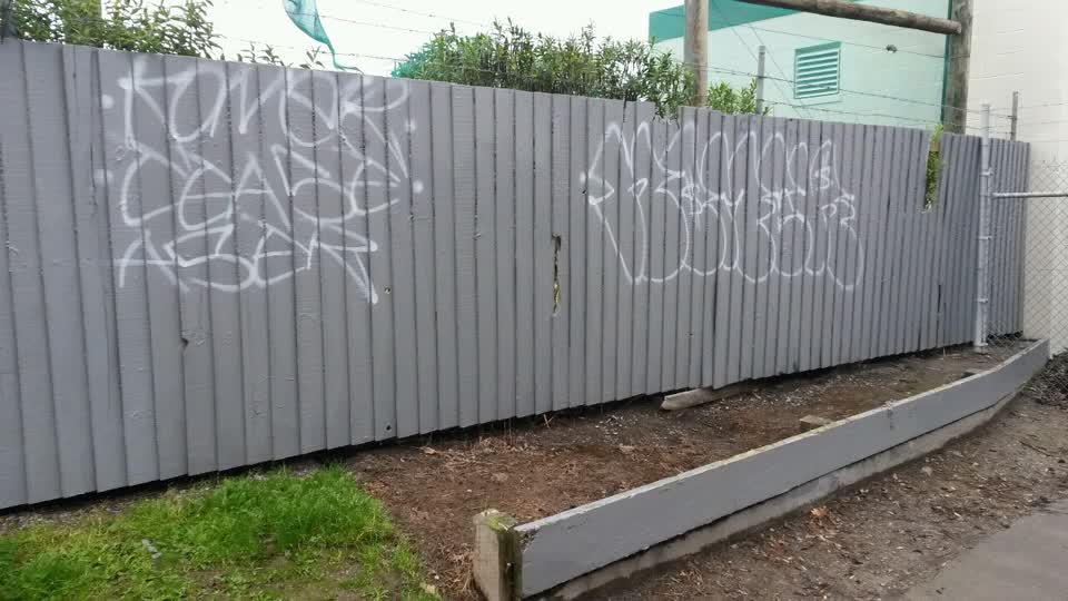 The photograph attached to this graffiti report