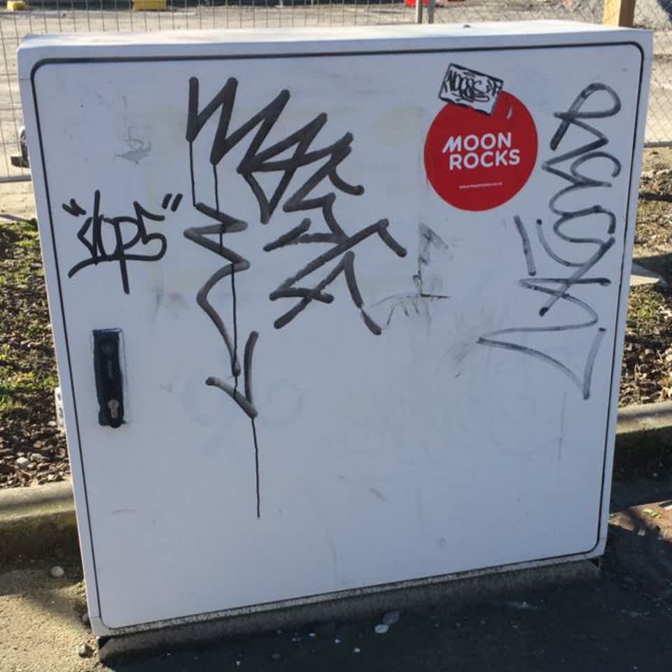 The photograph attached to this graffiti report