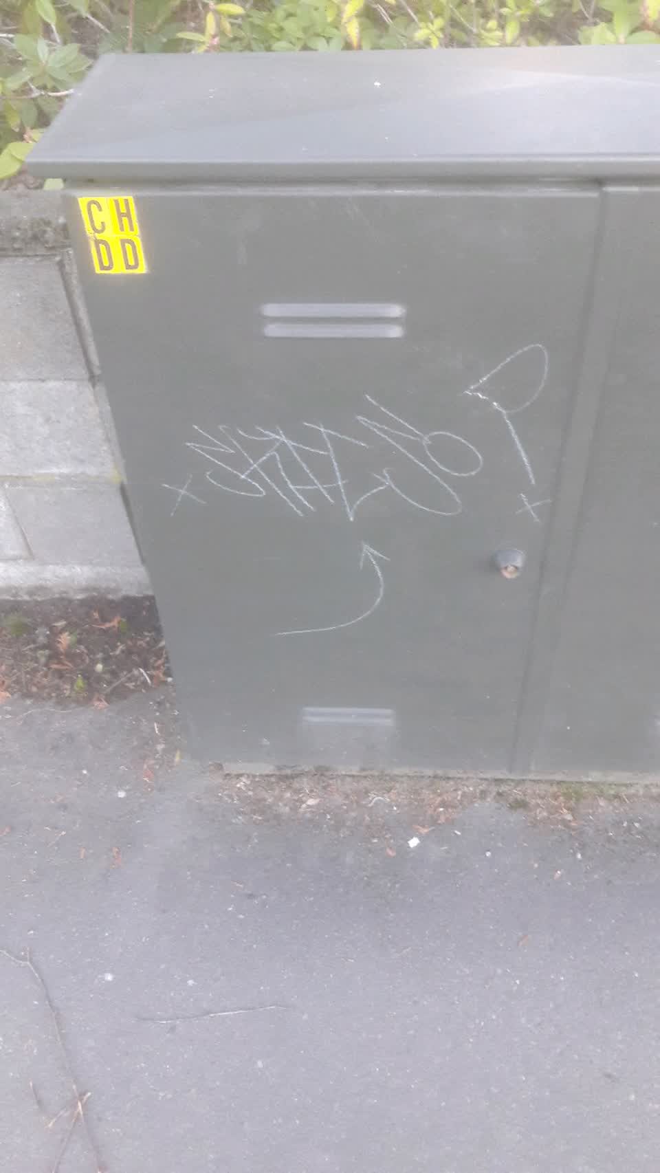The photograph attached to this graffiti report