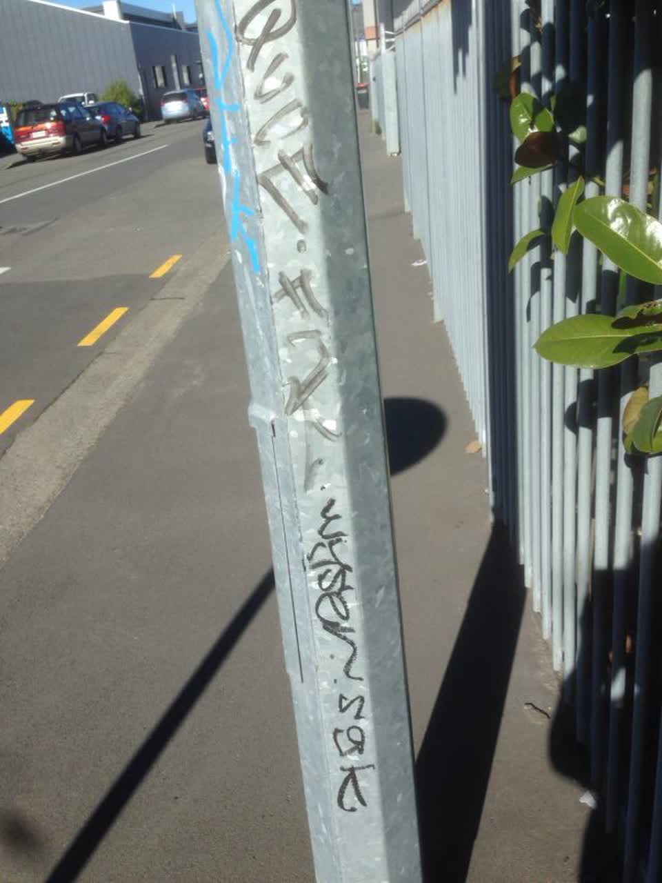The photograph attached to this graffiti report