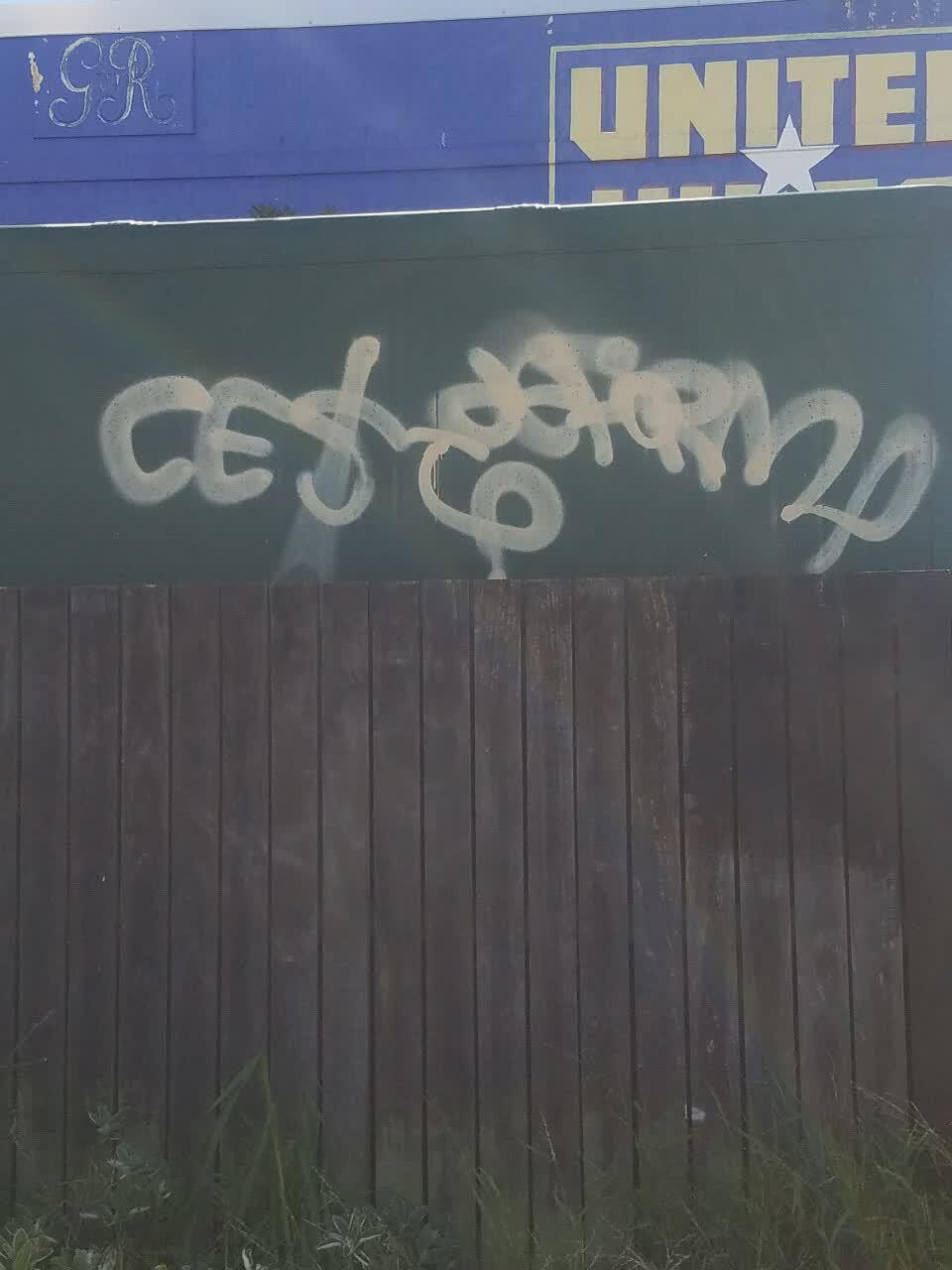 The photograph attached to this graffiti report