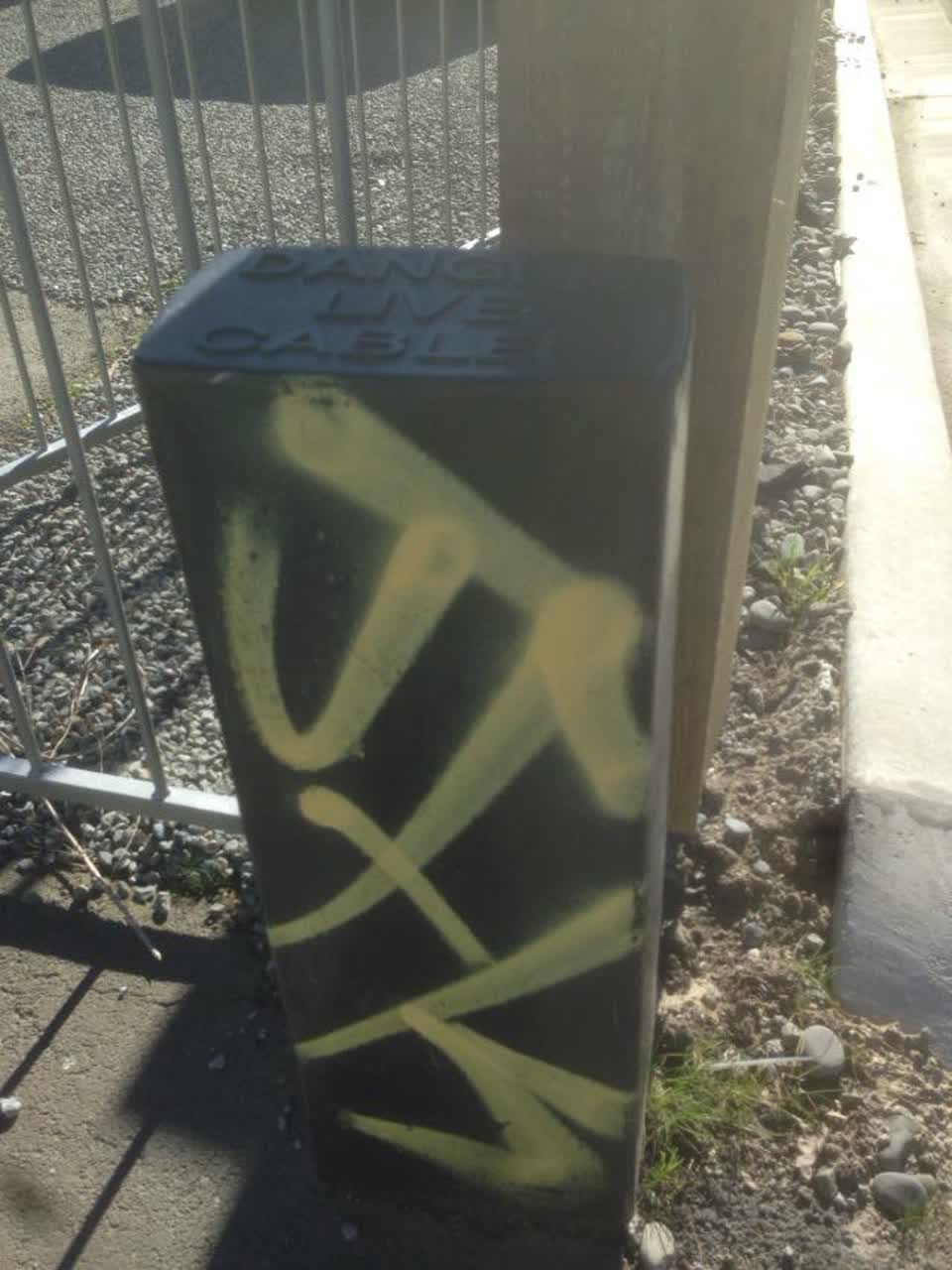 The photograph attached to this graffiti report