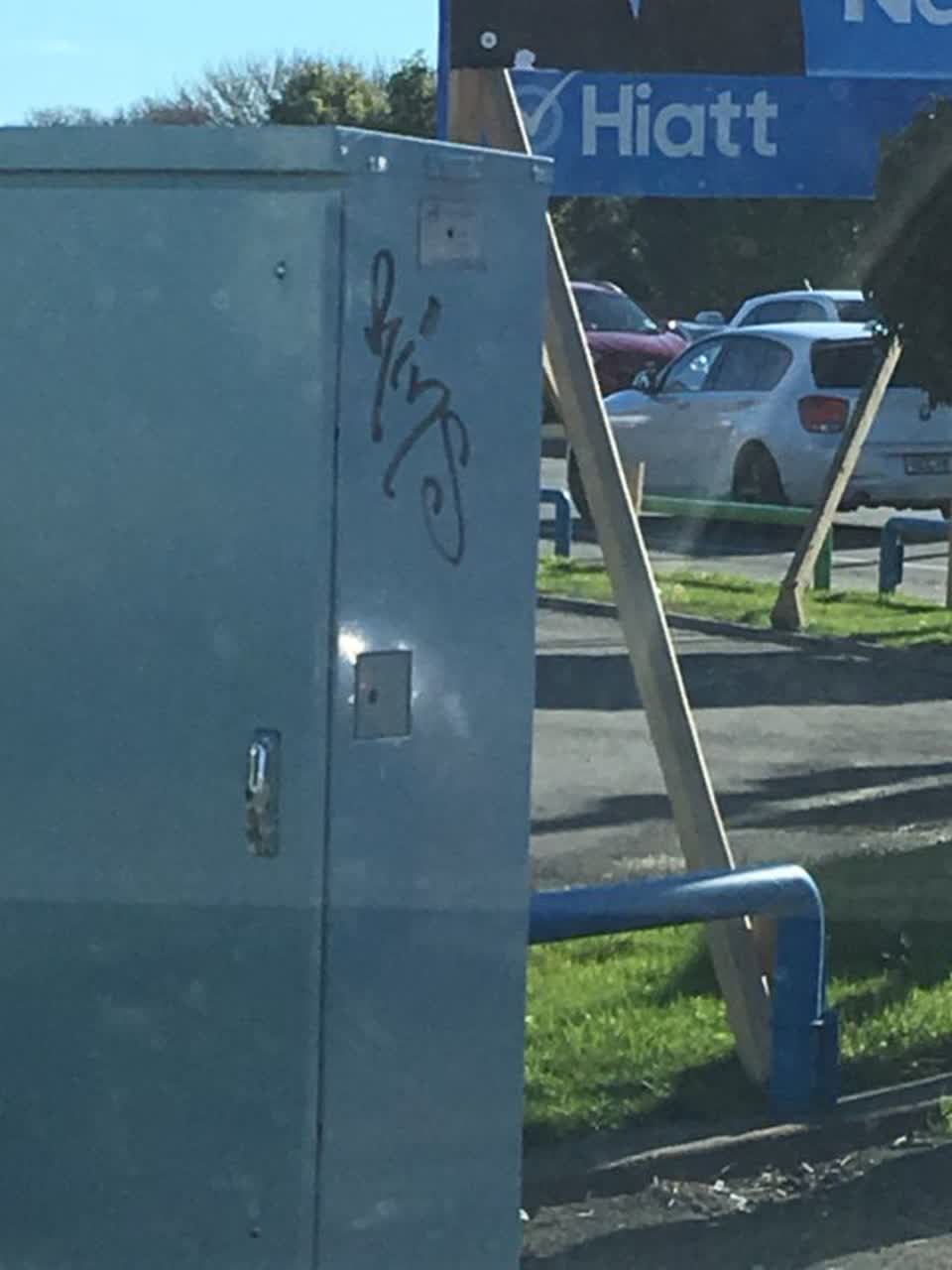 The photograph attached to this graffiti report
