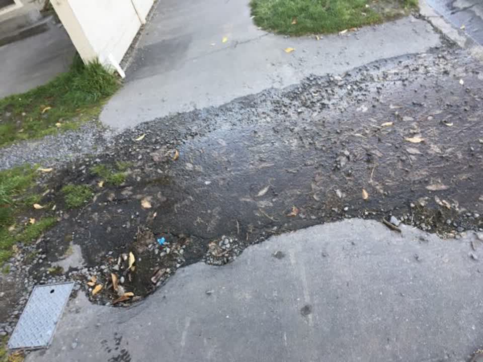 The photograph attached to this roading/streets report