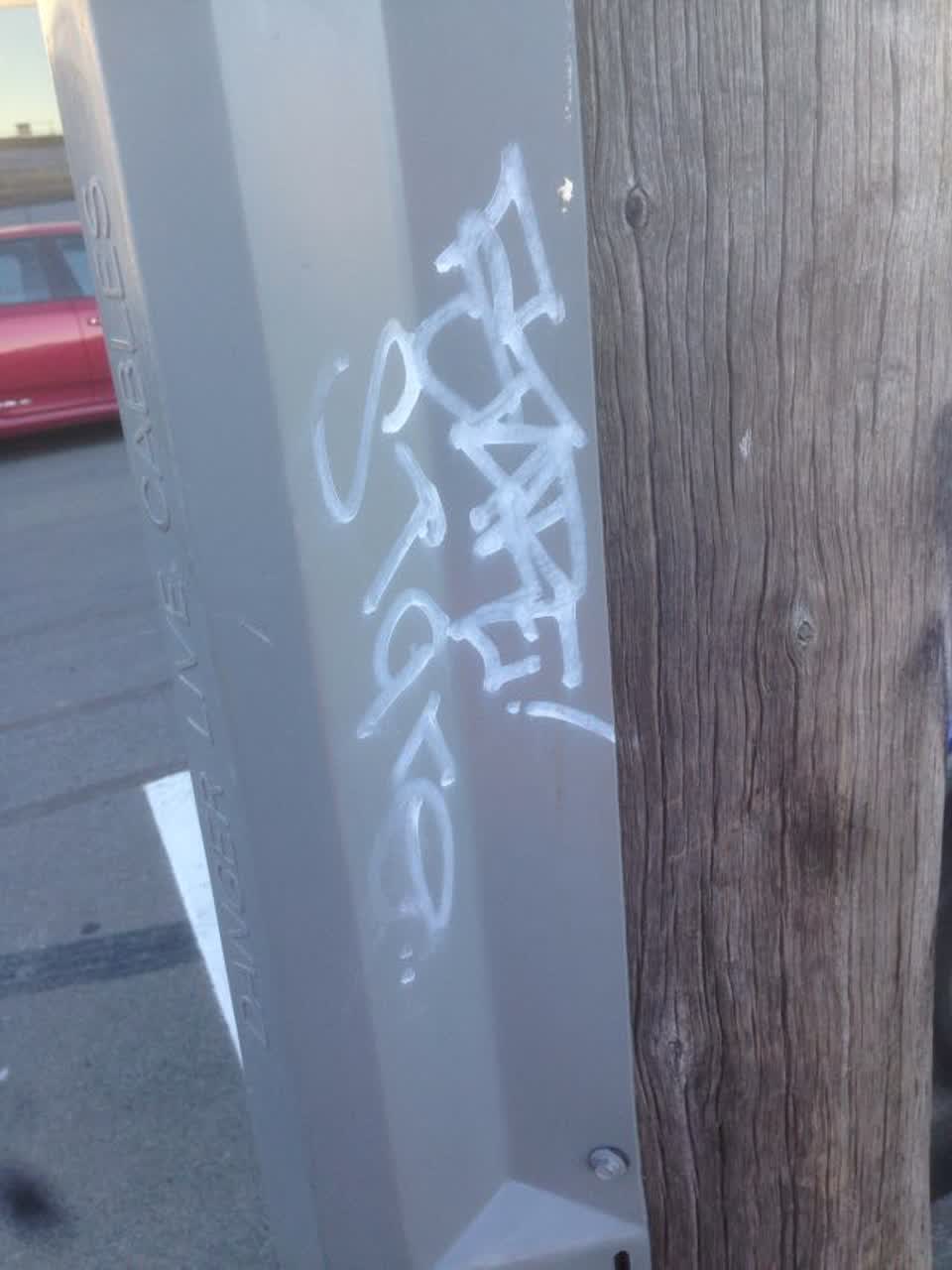 The photograph attached to this graffiti report