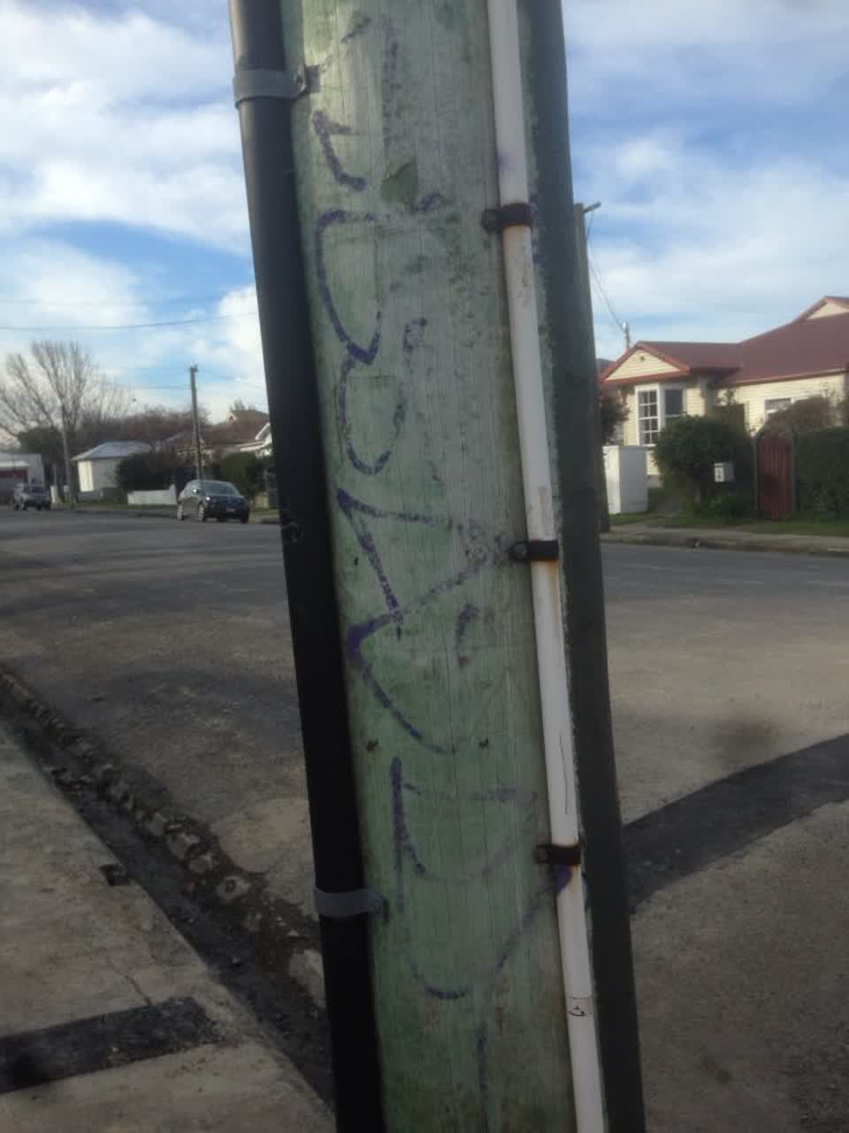 The photograph attached to this graffiti report
