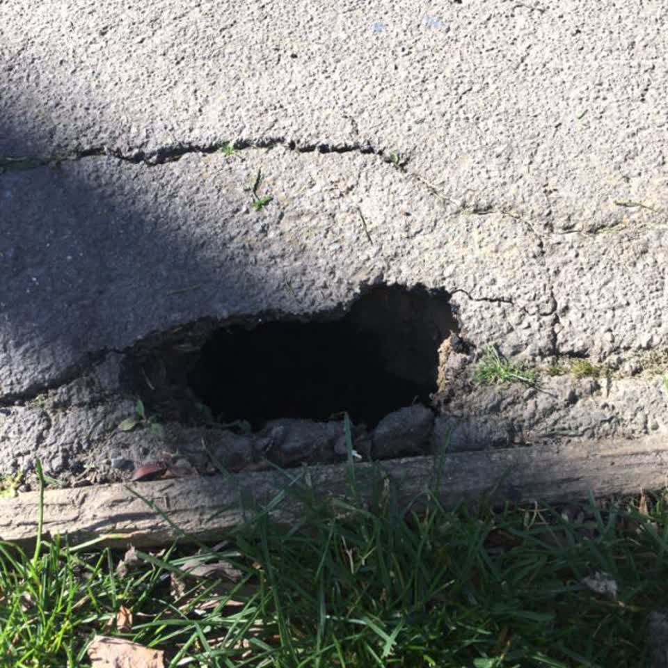 The photograph attached to this roading/streets report