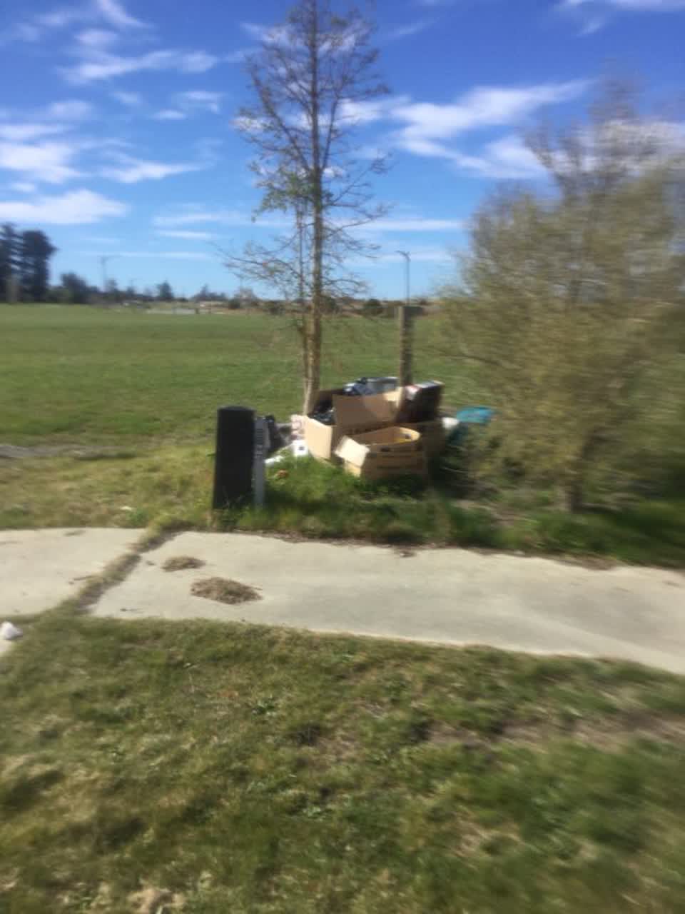 The photograph attached to this rubbish/recycling report
