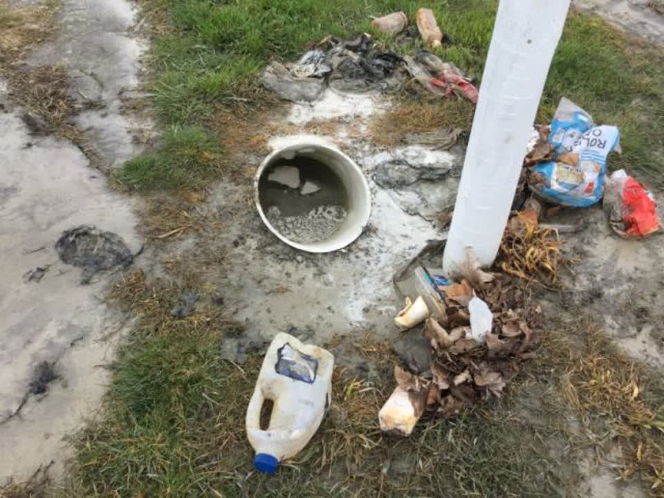 The photograph attached to this wastewater/stormwater report