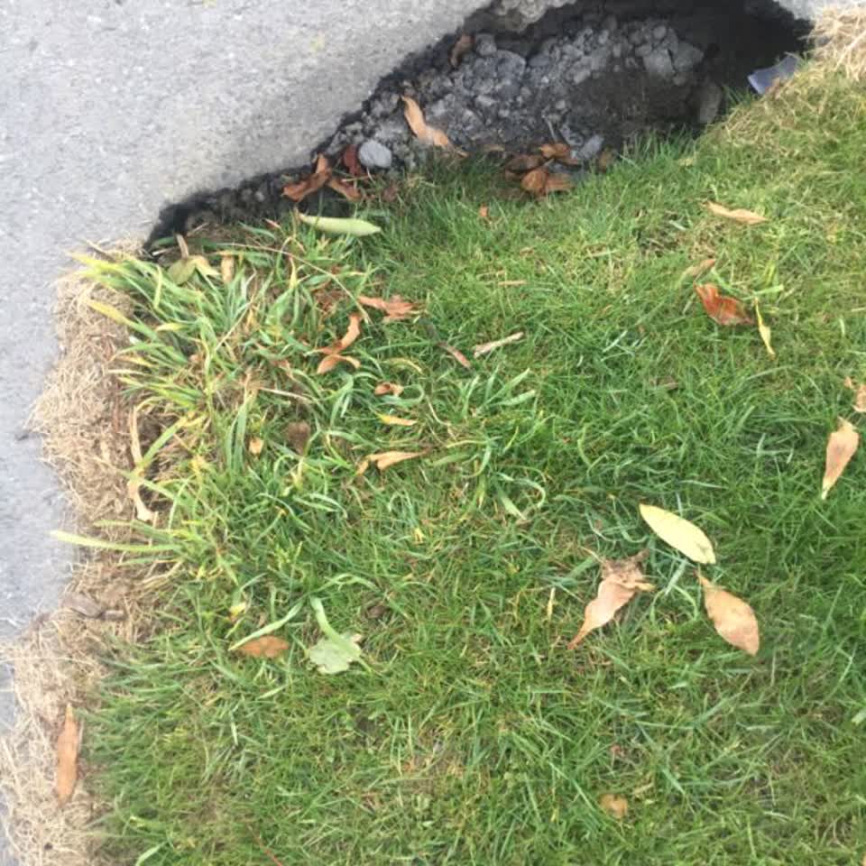 The photograph attached to this roading/streets report
