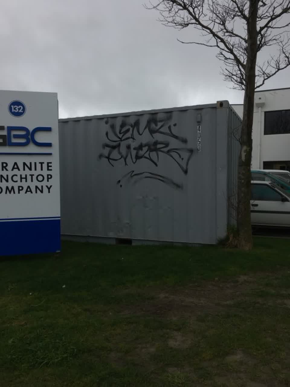 The photograph attached to this graffiti report