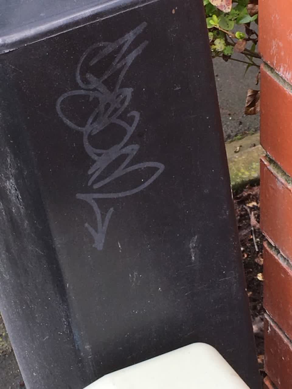 The photograph attached to this graffiti report