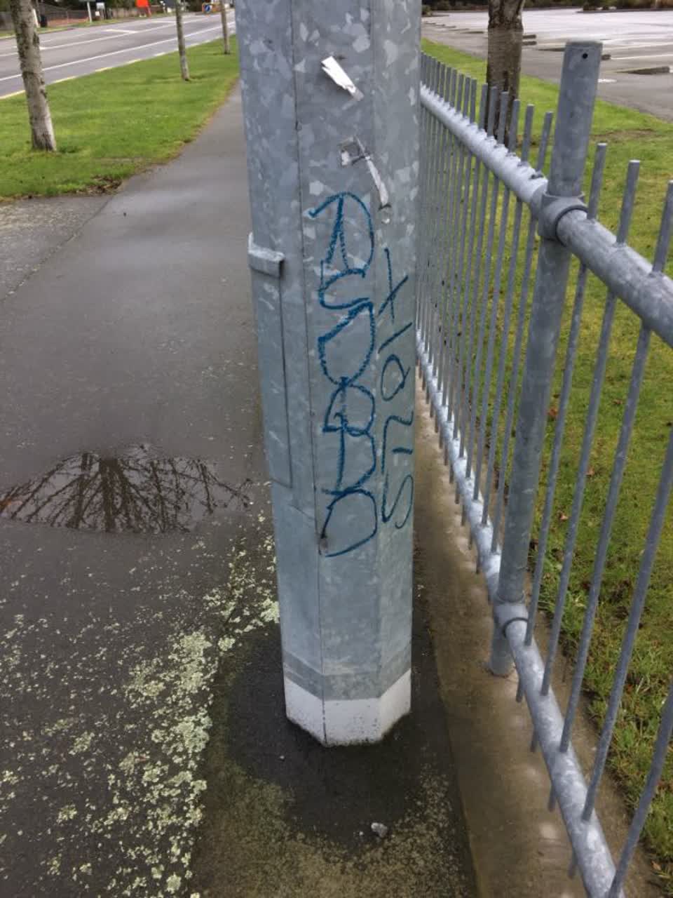 The photograph attached to this graffiti report
