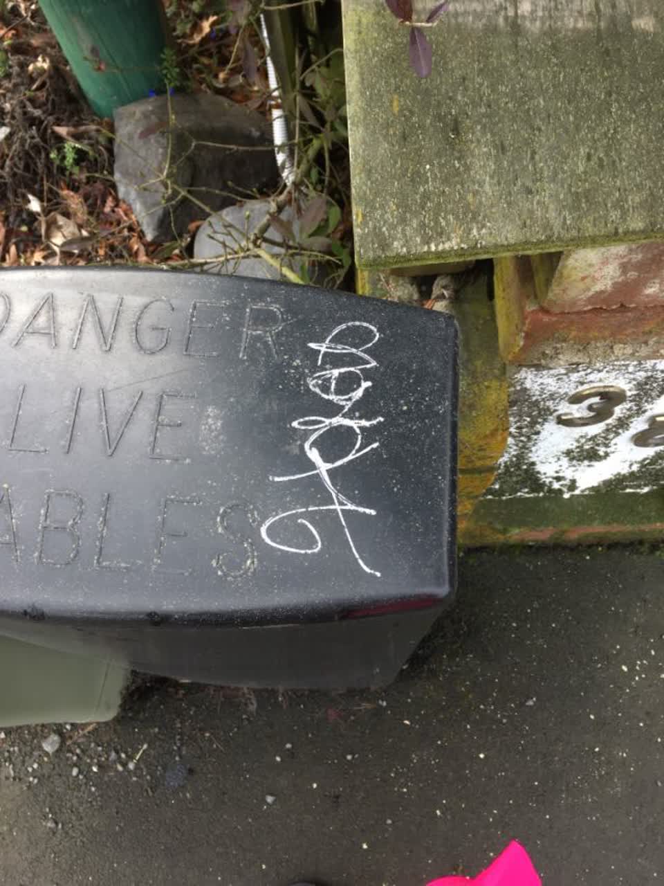 The photograph attached to this graffiti report
