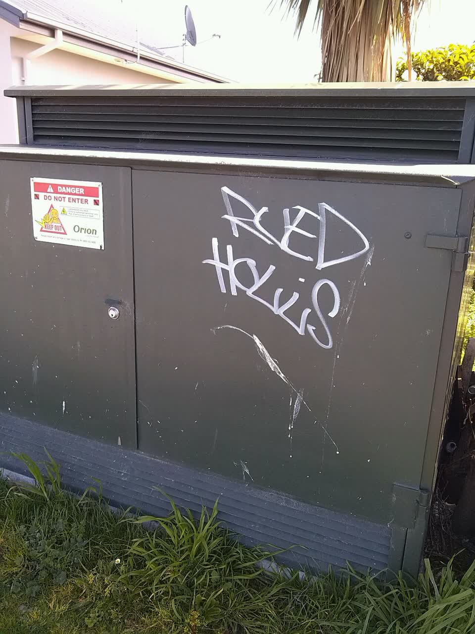 The photograph attached to this graffiti report