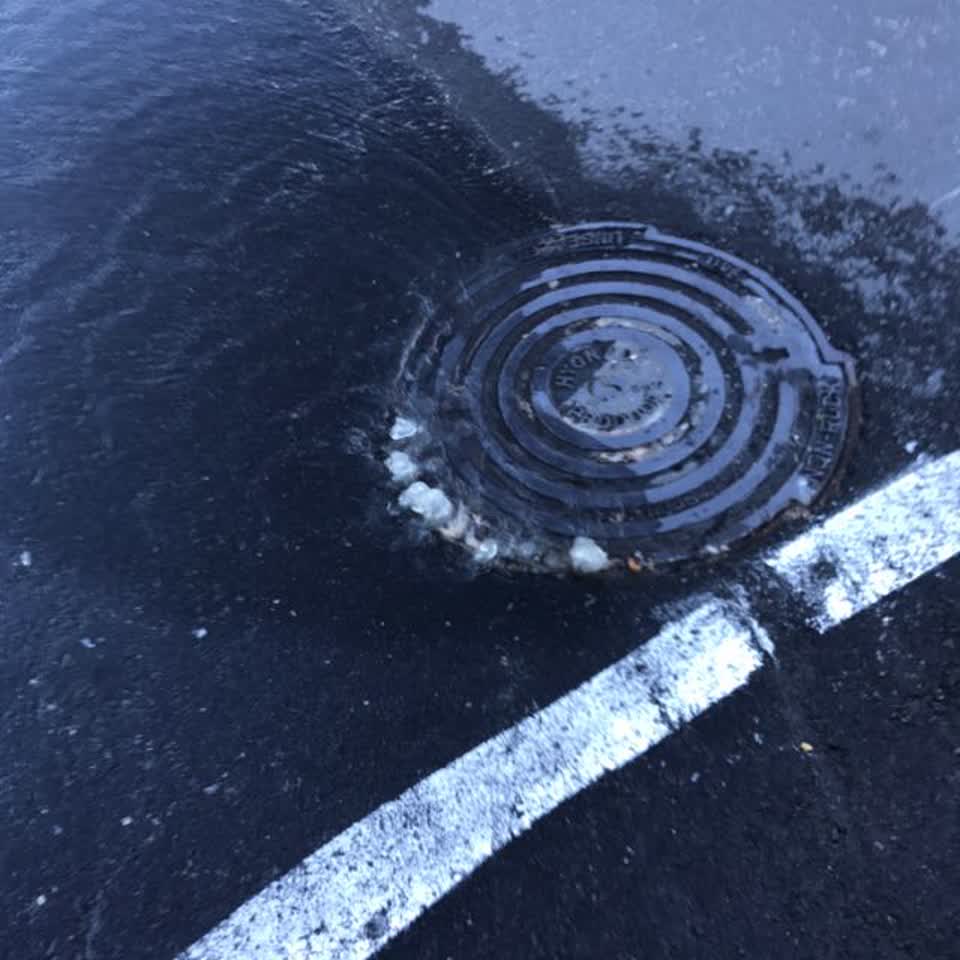 The photograph attached to this wastewater/stormwater report