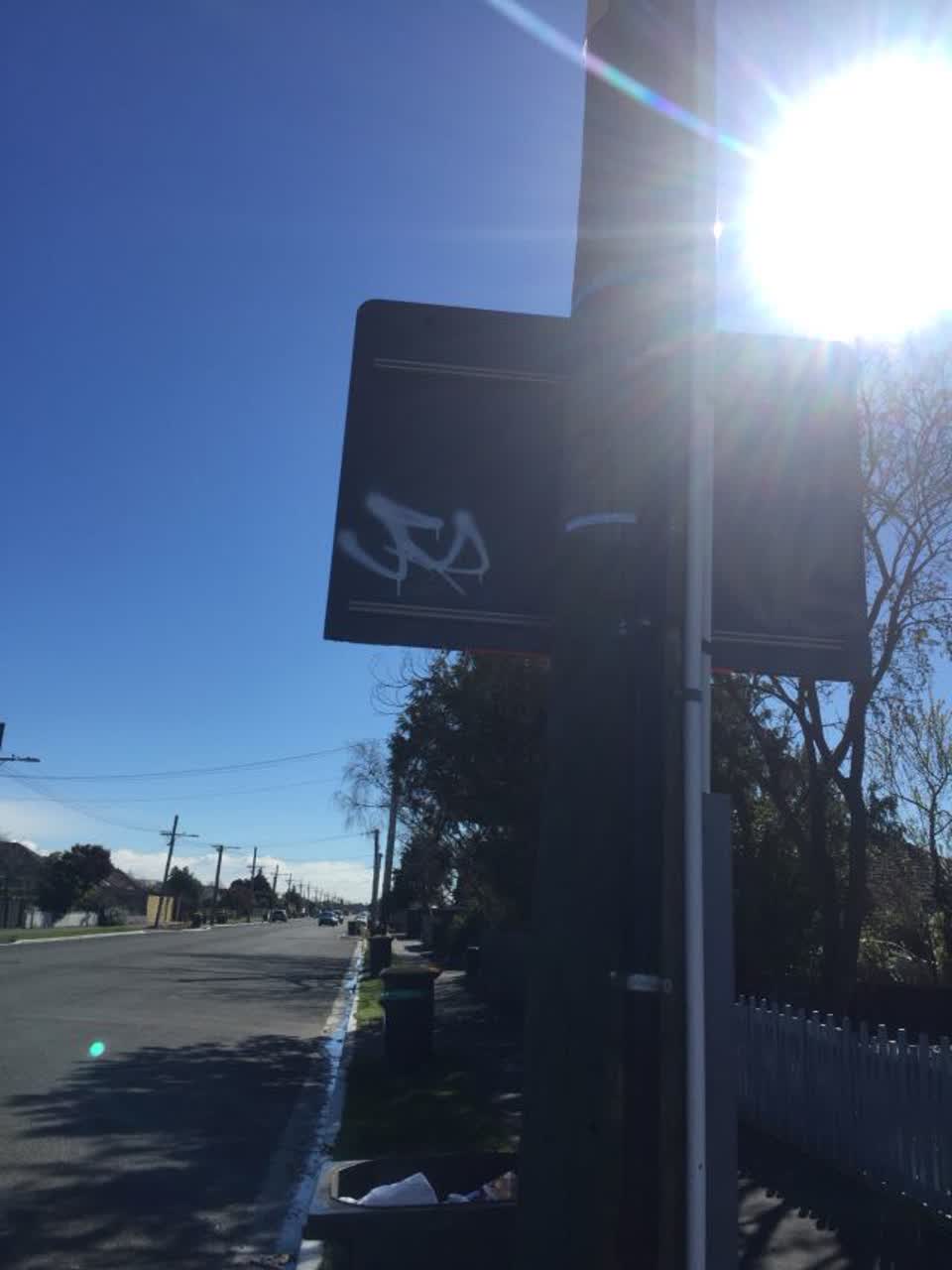 The photograph attached to this graffiti report