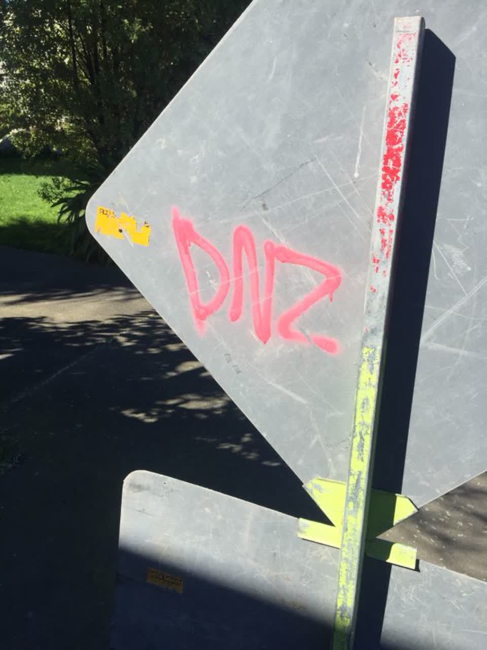 The photograph attached to this graffiti report