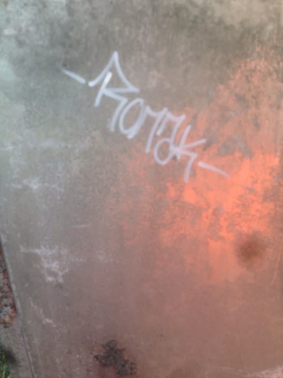 The photograph attached to this graffiti report