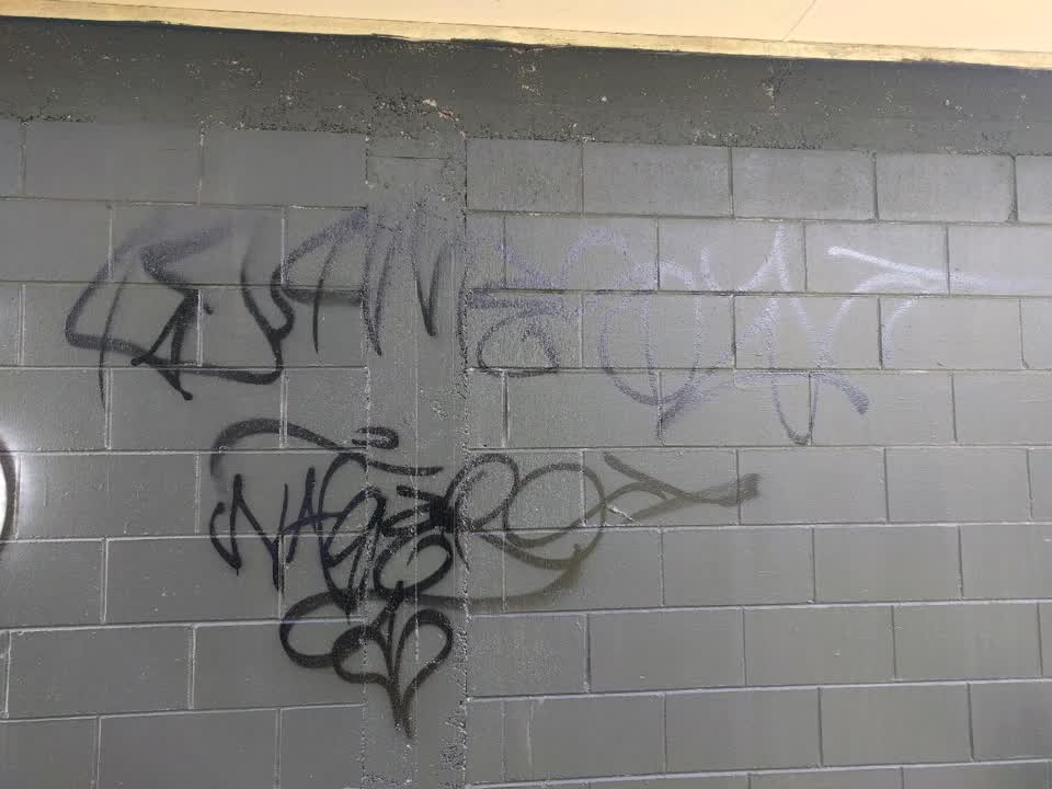 The photograph attached to this graffiti report