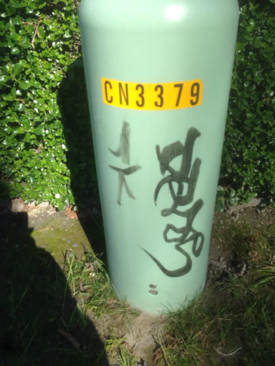 The photograph attached to this graffiti report