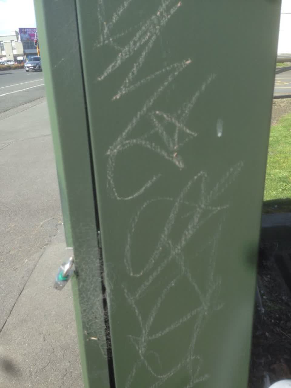 The photograph attached to this graffiti report