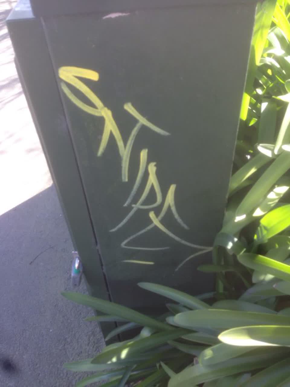 The photograph attached to this graffiti report