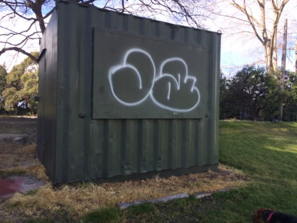 The photograph attached to this graffiti report